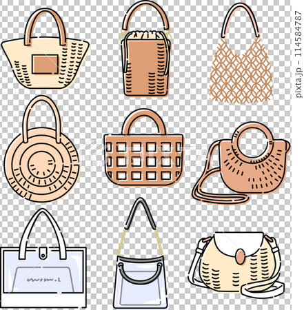 かご＆クリアバッグセット 114584787