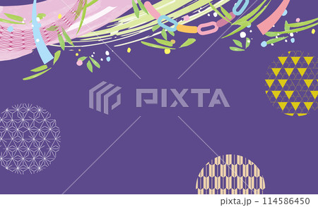 七夕　オシャレな背景イラスト 114586450