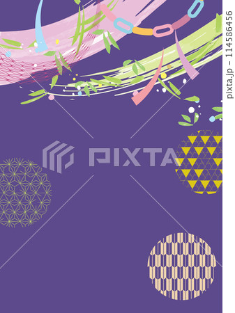 七夕　オシャレな背景イラスト 114586456