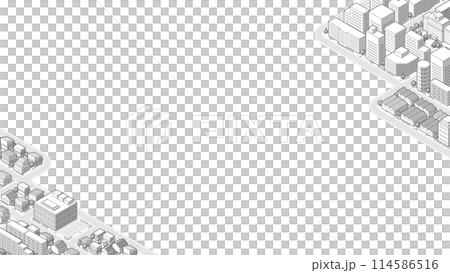 俯瞰から見た立体の街並みベクターイラスト 114586516