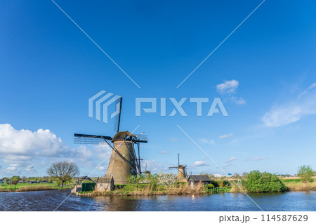 オランダ キンデルダイク= エルスハウトの風車網 世界遺産 オランダ キンデルダイク= エルスハウトの風車網 世界遺産 114587629