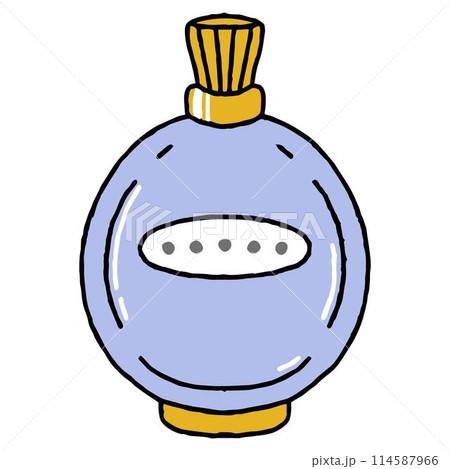 シンプルな紫の香水瓶のイラスト 114587966