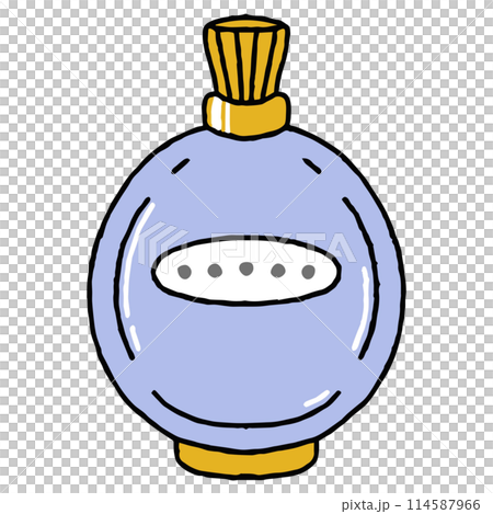 シンプルな紫の香水瓶のイラスト 114587966