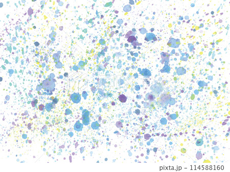 ブルー系の絵の具が飛び散った背景 114588160