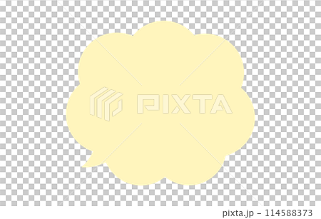 Simple fluffy speech bubble [vector illustration material] 114588373