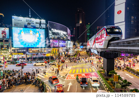 クアラルンプール・ブキッビンタン駅前風景 KLモノレール クアラルンプール・ブキッビンタン駅前風景 KLモノレール 114589785