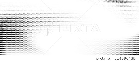 Faded halftone gradient texture. Grunge grit background. White and black sand noise wallpaper. Retro pixelated backdrop. Anime or manga style comic overlay. Vector halftone graphic design template Faded halftone gradient texture. Grunge grit background. White and black sand noise wallpaper. Retro pixelated backdrop. Anime or manga style comic overlay. Vector halftone graphic design template 114590439