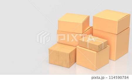 The cardboard box for shipping or cargo concept 3d rendering. The cardboard box for shipping or cargo concept 3d rendering. 114590784