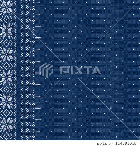 Seamless hand drawing pattern vector and illustration. A floral pattern textile tropical bicolor flower and leaves miniprint animal geometric textile clothes 114591019