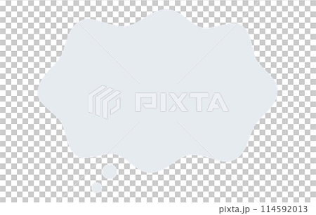 A simple horizontal speech bubble of a person thinking [vector illustration material] 114592013