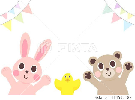 森の動物たち（ガーランド） 114592188