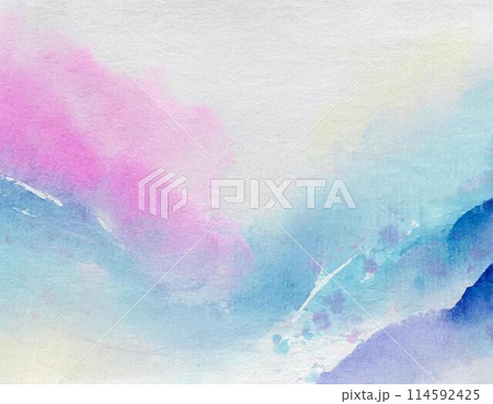 水彩テクスチャ背景 Generative AI 水彩テクスチャ背景 Generative AI 114592425