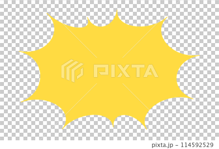 シンプルなギザギザの横長ふきだし・バクダン【ベクターイラスト素材】 シンプルなギザギザの横長ふきだし・バクダン【ベクターイラスト素材】 114592529