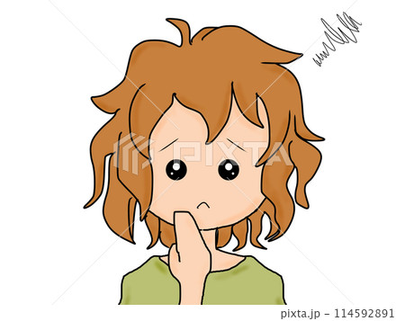 髪の悩み(ボサボサ) 髪の悩み(ボサボサ) 114592891