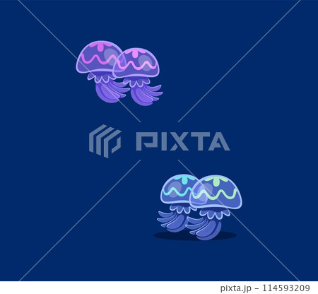 Underwater sea animals in font or undersea type with jellyfish as quotation marks, cartoon vector. Punctuation mark of quotation in ocean alphabet typeface and sea font with underwater animals Underwater sea animals in font or undersea type with jellyfish as quotation marks, cartoon vector. Punctuation mark of quotation in ocean alphabet typeface and sea font with underwater animals 114593209
