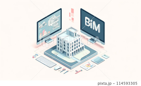 BIMのイラスト BIMのイラスト 114593305