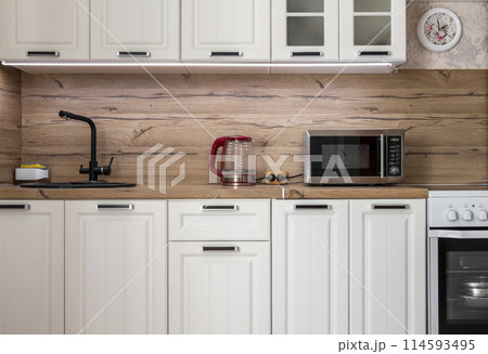 White kitchen set White kitchen set 114593495