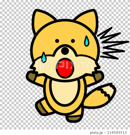 驚いているキツネ 驚いているキツネ 114593513