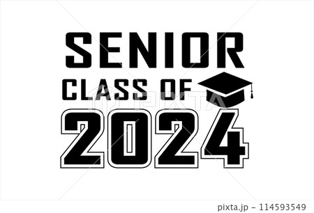 2024 Graduation Greeting Card Vector Design. Congratulations Graduates 114593549