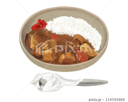 カレーライス（スプーン付き） 114593868