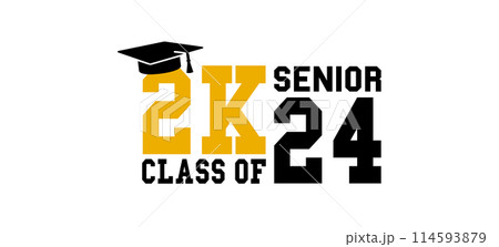 2024 Graduation Greeting Card Vector Design. Congratulations Graduates 114593879