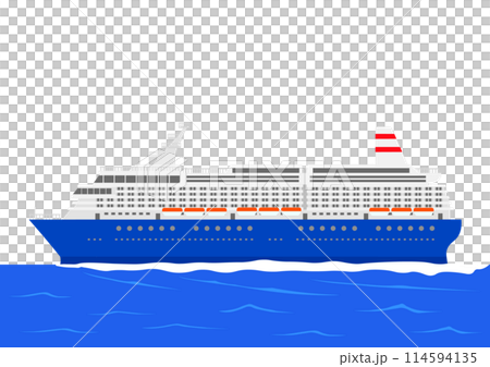 海を航行する大型客船 114594135