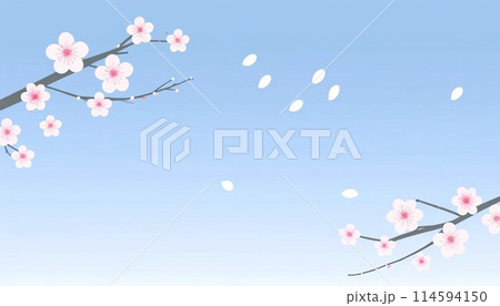 シンプルな桜の花のイラスト 114594150