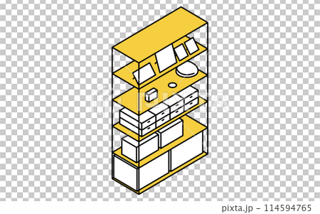 內部：鋼架，等距插圖 114594765