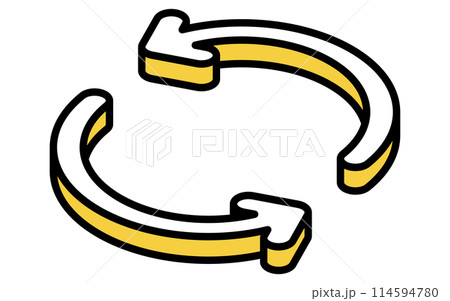 賃貸：乗換マークの矢印、アイソメトリックイラスト 114594780