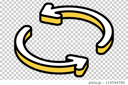 賃貸：乗換マークの矢印、アイソメトリックイラスト 114594780