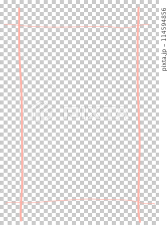 Pink hand drawn line lattice frame 114594856