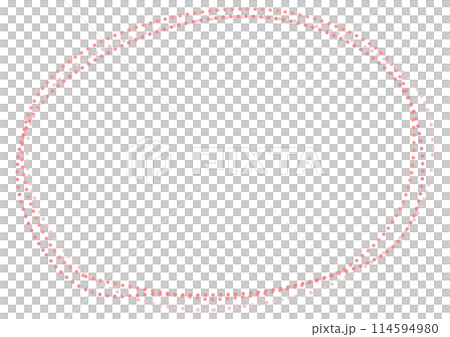 Pink hand drawn line ellipse overlap frame 114594980