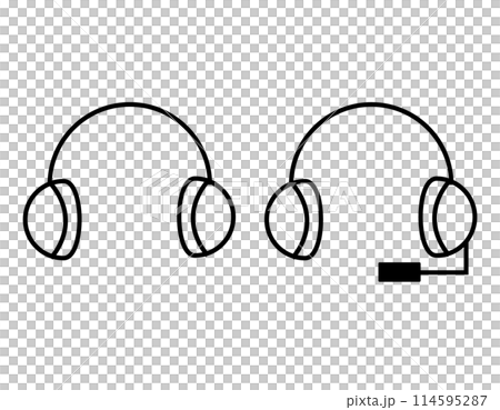 Headphones customer microphone icon Headphones customer microphone icon 114595287