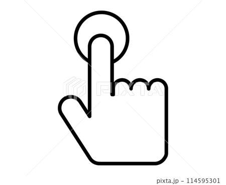 指差しアイコン　ワンタップ　 114595301
