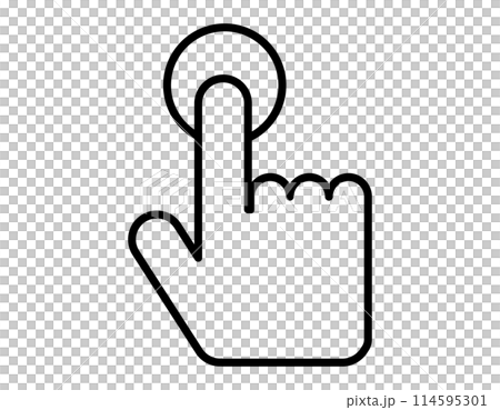 指差しアイコン　ワンタップ　 114595301