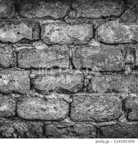 Wall made of concrete blocks 114595309