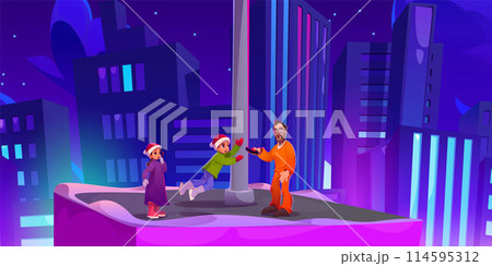 Two kids and male escaped prisoner on roof Two kids and male escaped prisoner on roof 114595312