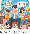 円安の影響で旅行などにいけず困っている家族 114595318