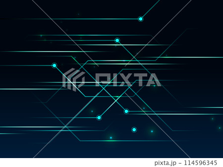 ダークな青のサイバーイメージ背景 114596345
