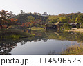 玄宮園　紅葉と彦根城 114596523