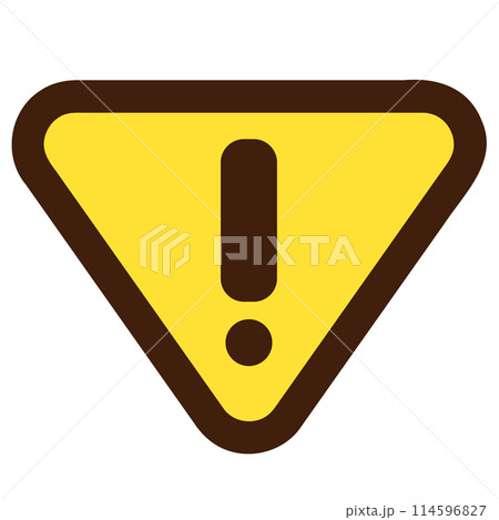 注意・警告アイコン 逆三角のイラスト素材 [114596827] - PIXTA