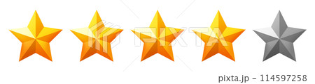 五つ星/四つ星　格付け素材 114597258