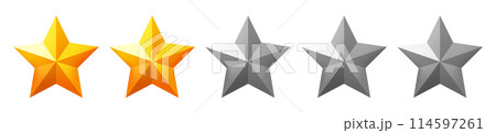 五つ星/二つ星　格付け素材 114597261