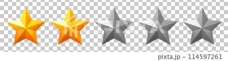 五つ星/二つ星　格付け素材 114597261