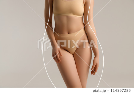 Body Shaping Spa And Slimming. Closeup cropped of Body Shaping Spa And Slimming. Closeup cropped of 114597289