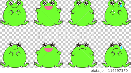 色々な表情のかえるセット 色々な表情のかえるセット 114597570