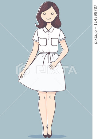 woman office in white flat illustration vector eps 8 114598787