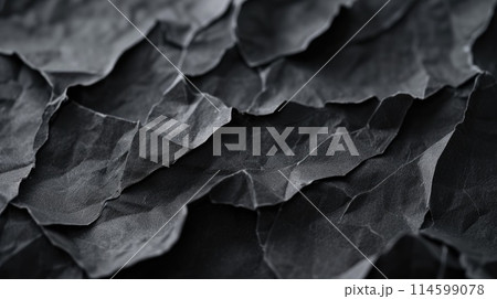 Folded black paper. Generative AI 114599078