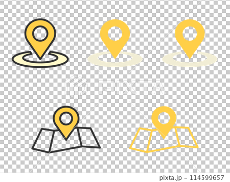 Access map icon set (yellow) 114599657
