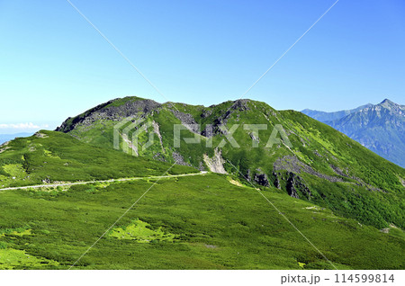 朝の乗鞍大黒岳からの風景（撮影地：乗鞍、大黒岳） 114599814